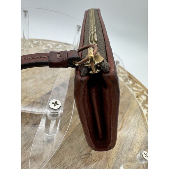 Dooney & Bourke Croc Embossed Leather Zip Wallet Beige Gray PythoN Zip Clutch - Picture 4 of 11